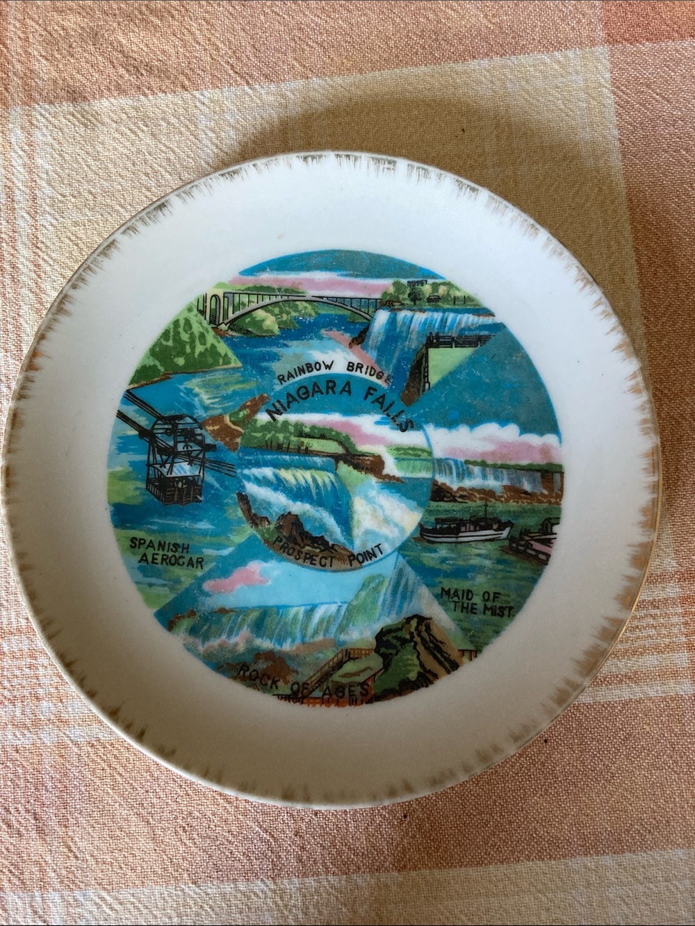 Niagara Falls Decorative Collector Plate - Blue and Green Scenic Art